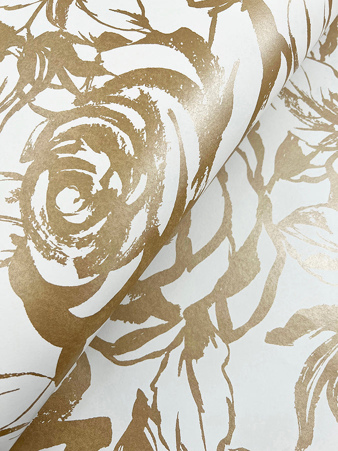 Nelda Gold Rose Wallpaper YK72708