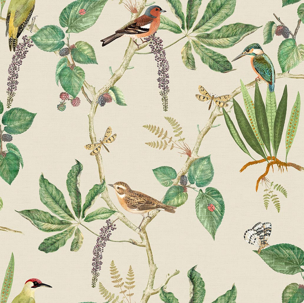 Hill Top Garden - Cotton and Green 100028EH