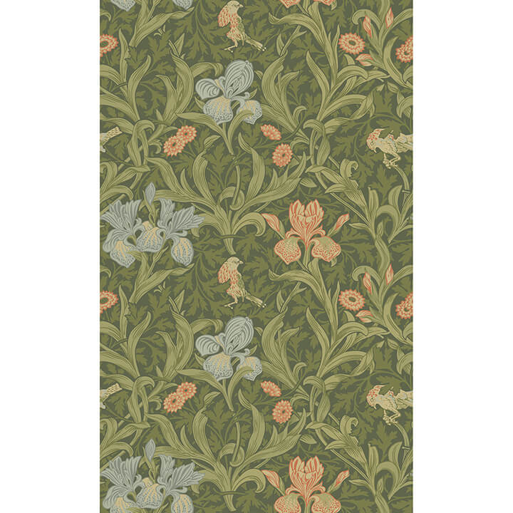 Iris Green Wild Gardens Wallpaper 82050/4171-82050