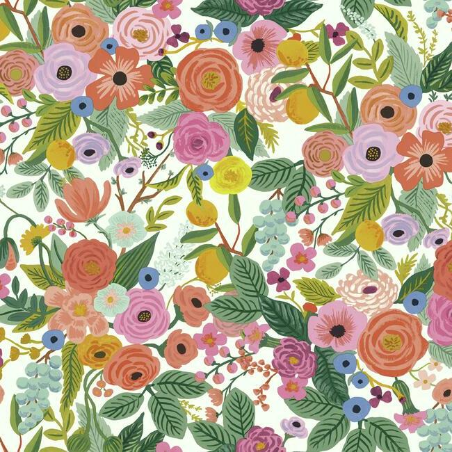Garden Party Wallpaper- Rose Multi RI5119 RIFLE