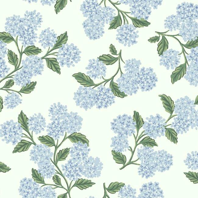Rifle Paper Co. Hydrangea Wallpaper - Blue & White RI5143