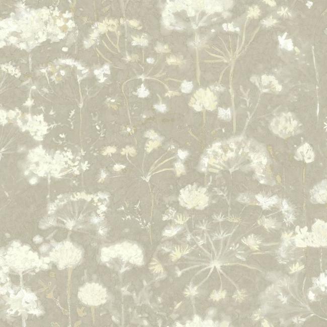 Candice Olson's Botanical Fantasy Wallpaper- Soft Taupe NA0540