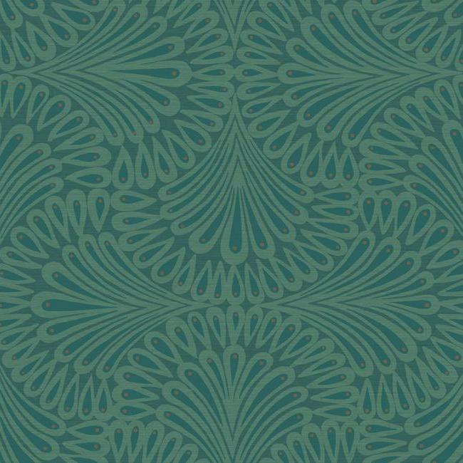 Antonina Vella Deco Cabaret Wallpaper- Peacock/Deep Emerald CA1505