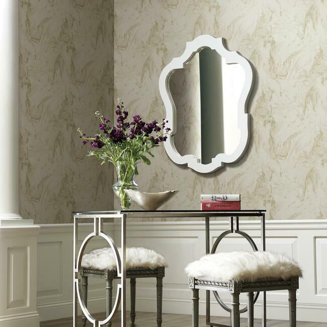 Antonina Vella Natural Opalescence Oil & Marble Wallpaper- Blush/Glint Y6231204