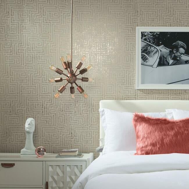A-Maze Wallpaper- Glint/Cream Y6220202