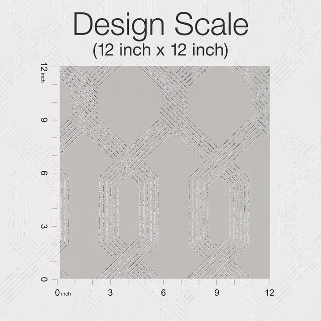 York Viva Lounge Wallpaper- Grey/Silver Y6221204