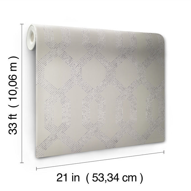 York Viva Lounge Wallpaper- Grey/Silver Y6221204