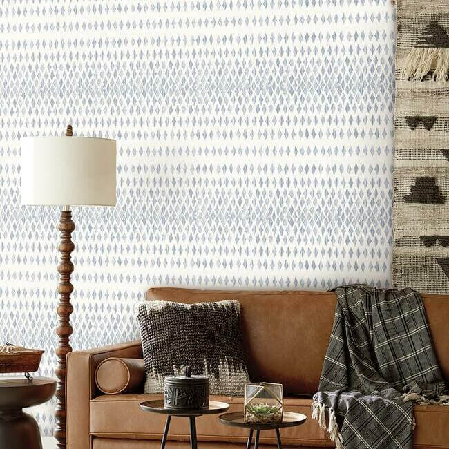 Diamond Ombre Wallpaper- Navy/White FH4042