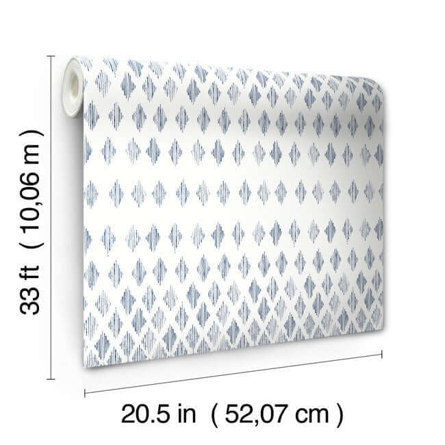 Diamond Ombre Wallpaper- Navy/White FH4042