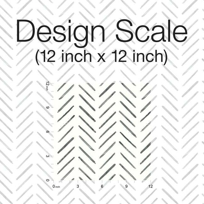 Painted Herringbone Wallpaper- Black CV4454