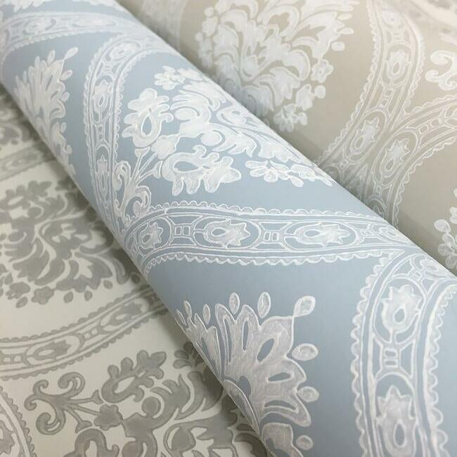 Petite Ogee Wallpaper- Sky DM5026