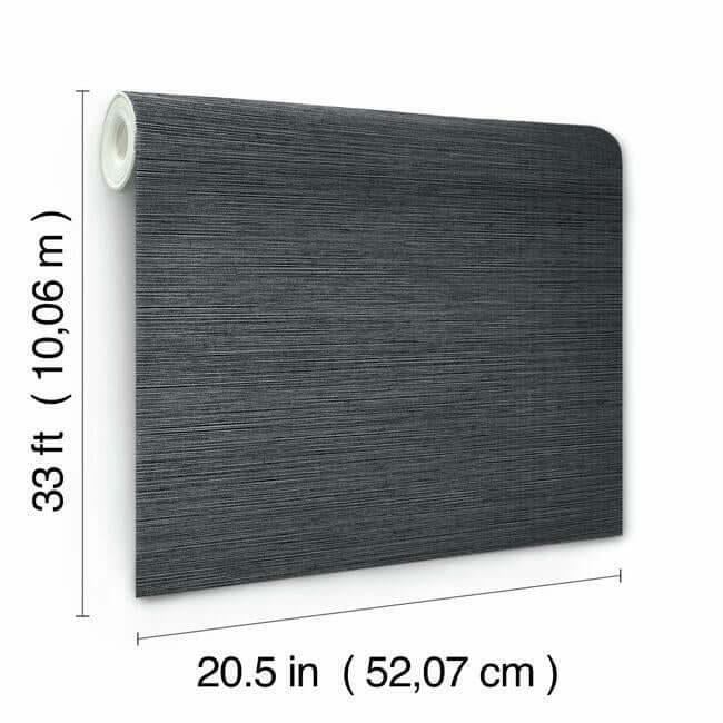 York Shining Sisal Silver/Black Metallic Wallpaper Y6200903
