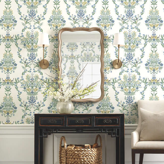 Luxembourg Wallpaper- Indigo RP7330