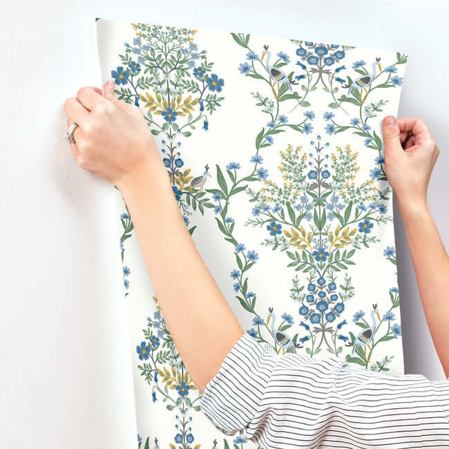 Luxembourg Wallpaper- Indigo RP7330
