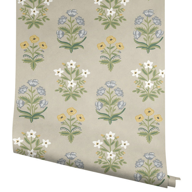 Mughal Rose Wallpaper- Linen RP7350