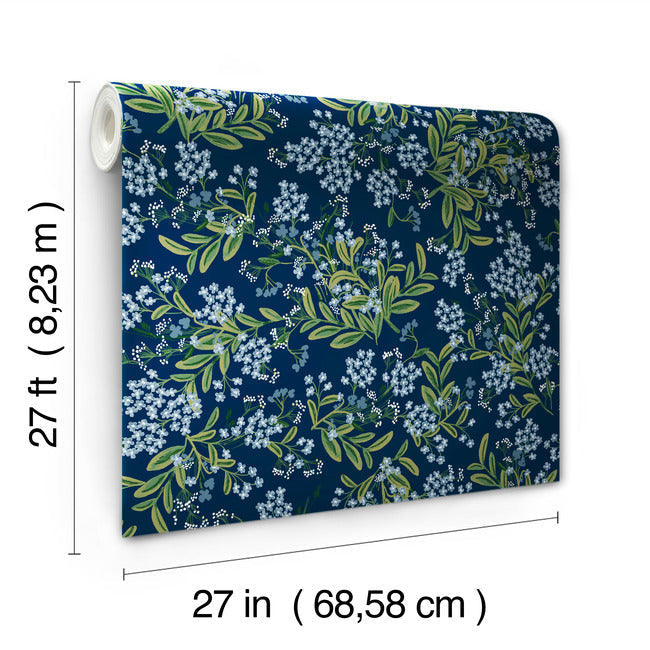 Cornflower Wallpaper- Navy RP7385 Rifle Paper