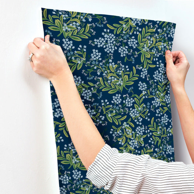 Cornflower Wallpaper- Navy RP7385 Rifle Paper