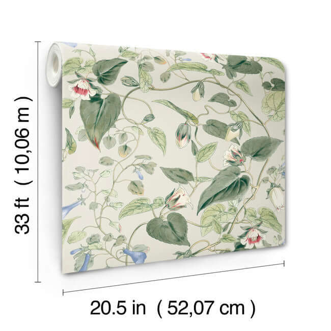 Moon Flower Wallpaper- Light Taupe BL1713