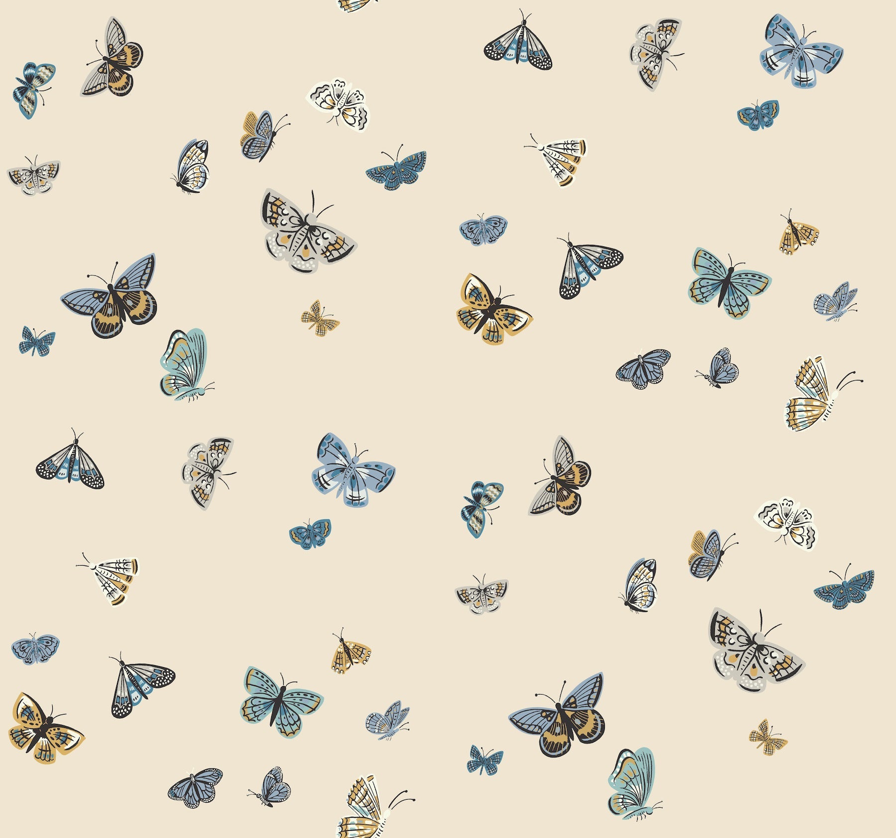 Rifle Paper Co. Butterfly House Wallpaper- Linen RF7412