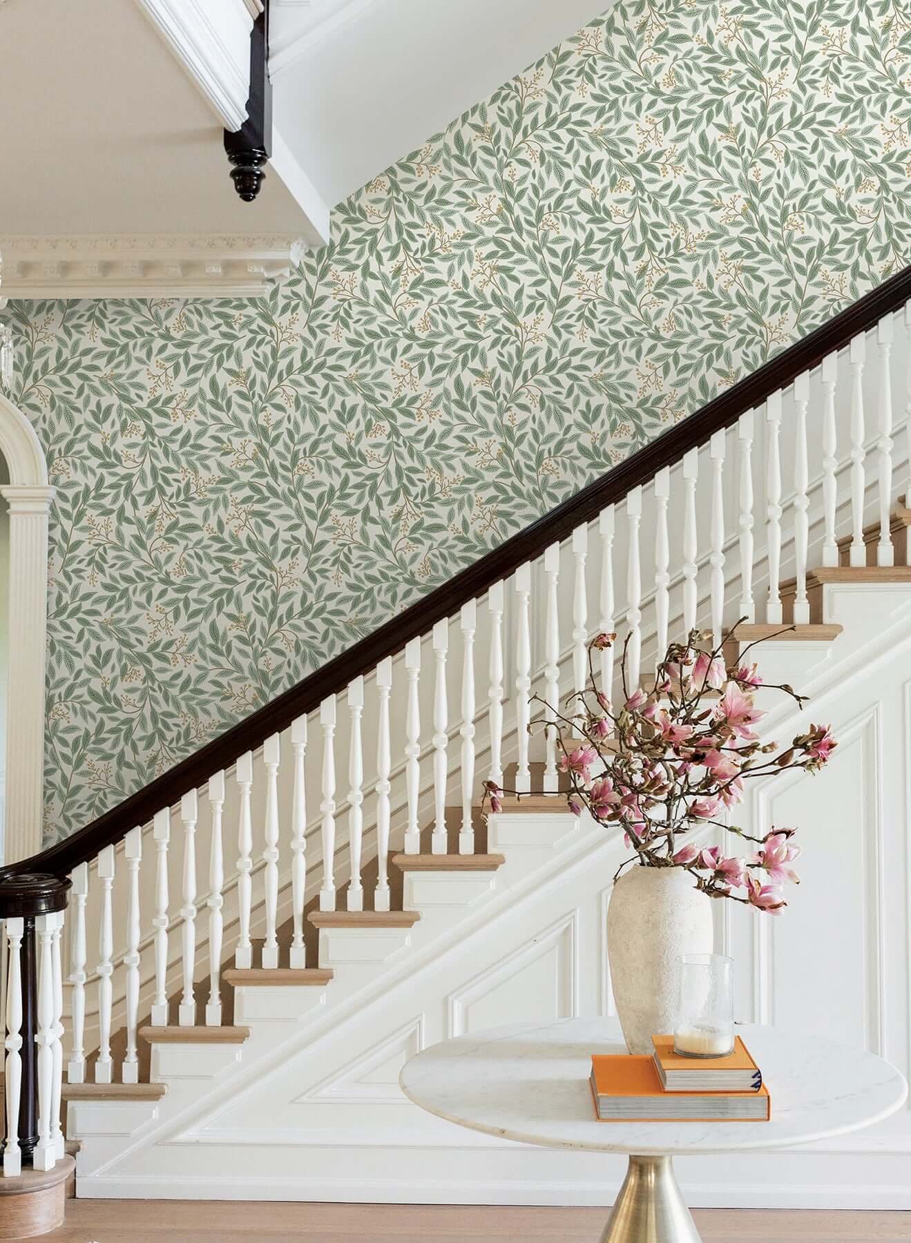 Rifle Paper Co Willowberry Wallpaper- Sage & White RF7465