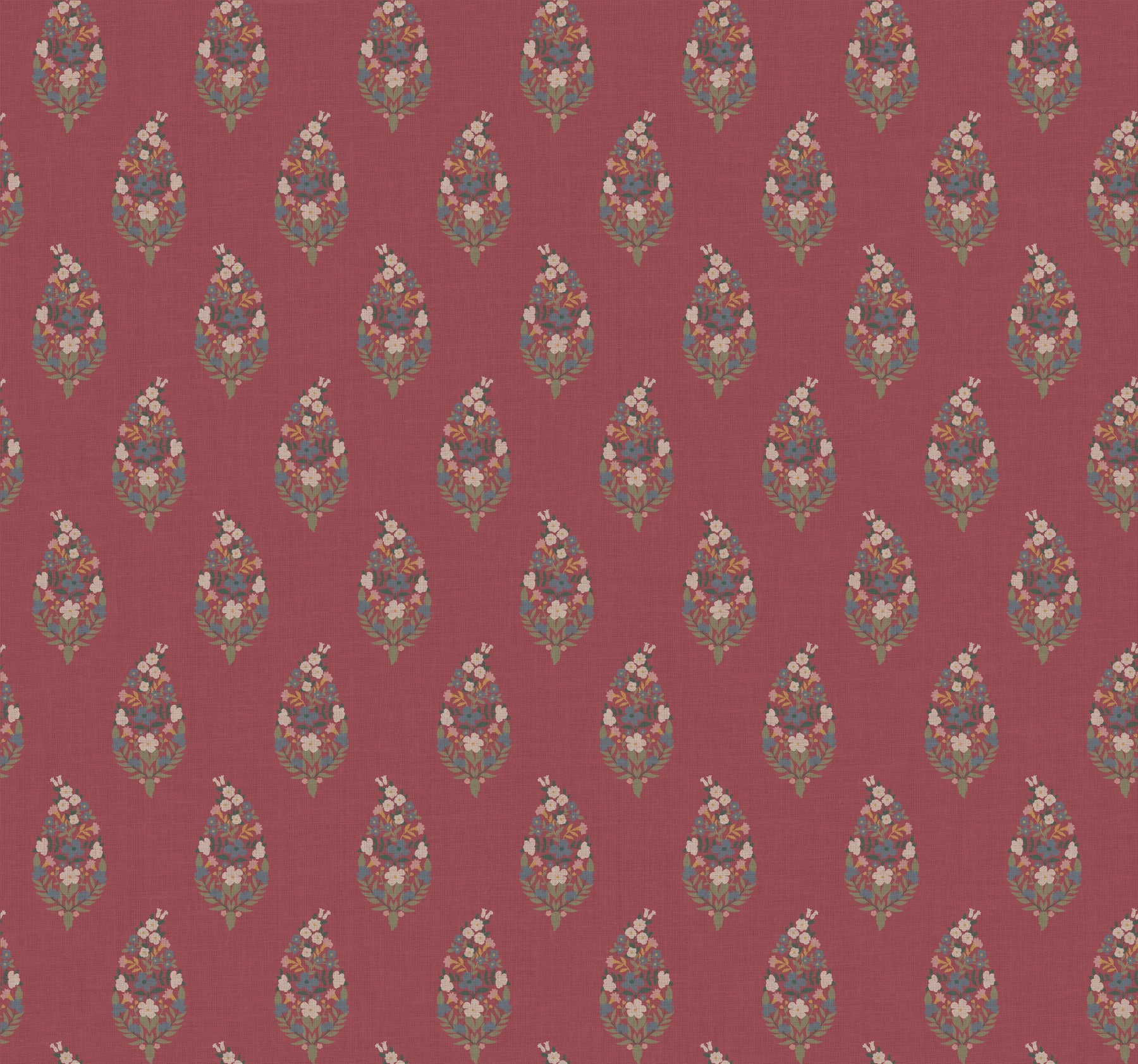 Rifle Paper Paisley Wallpaper- Burgundy RF7475