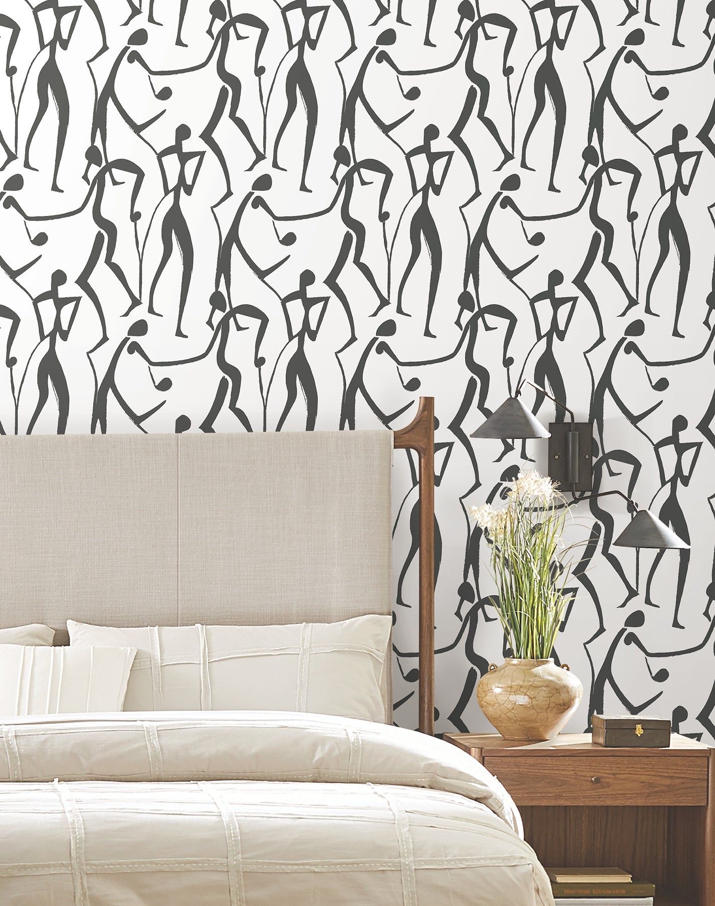 York Joyful Dancers Wallpaper- Carbon Black ZM2831