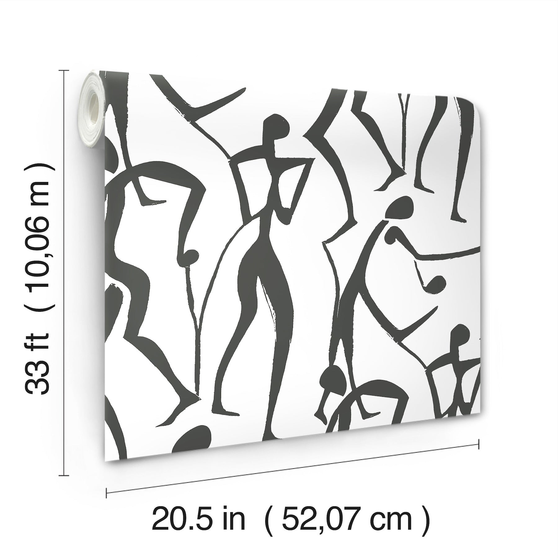 York Joyful Dancers Wallpaper- Carbon Black ZM2831