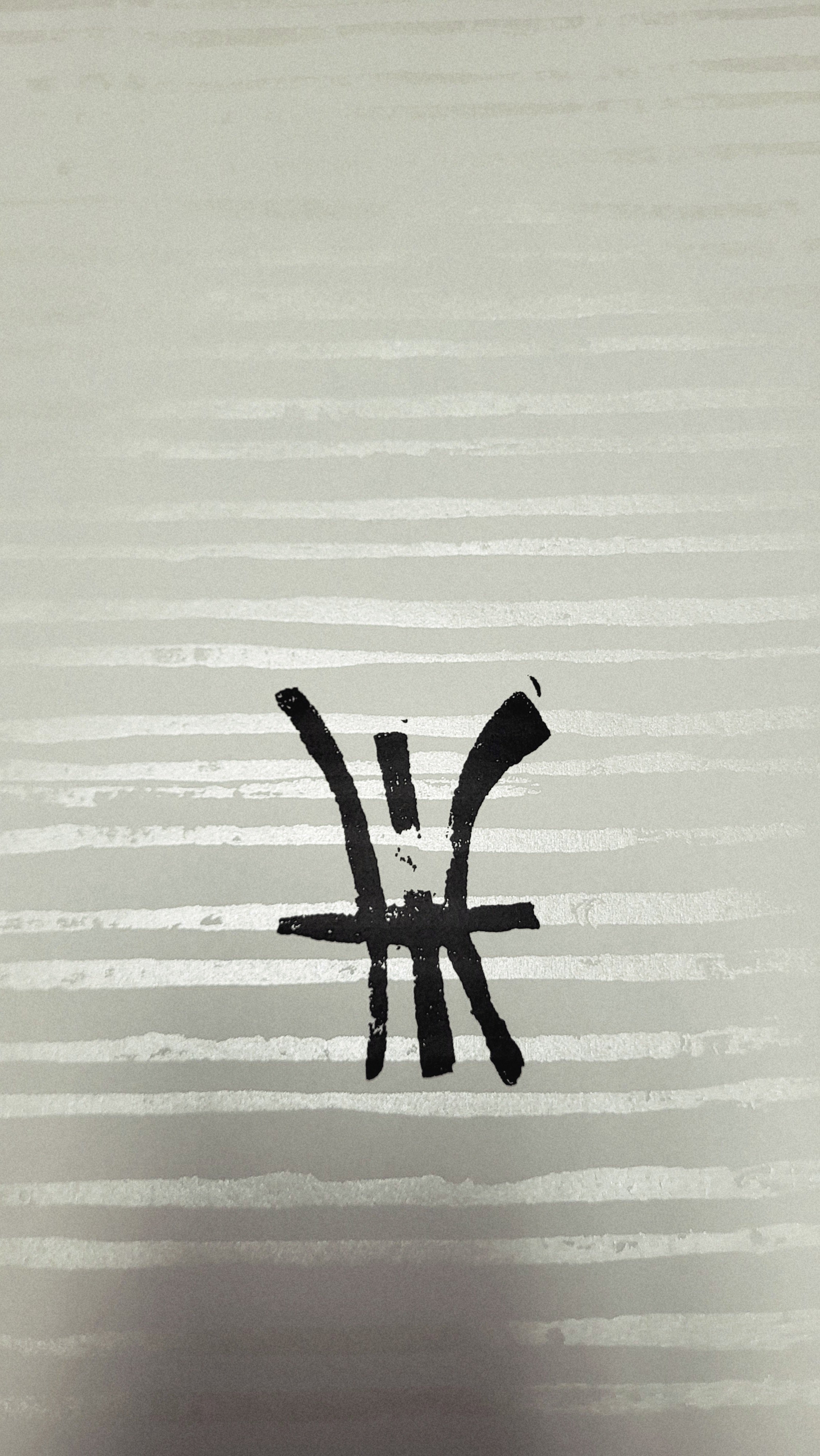 Hanzi Character Wallpaper – Black & White Asian Letter Design TT-597