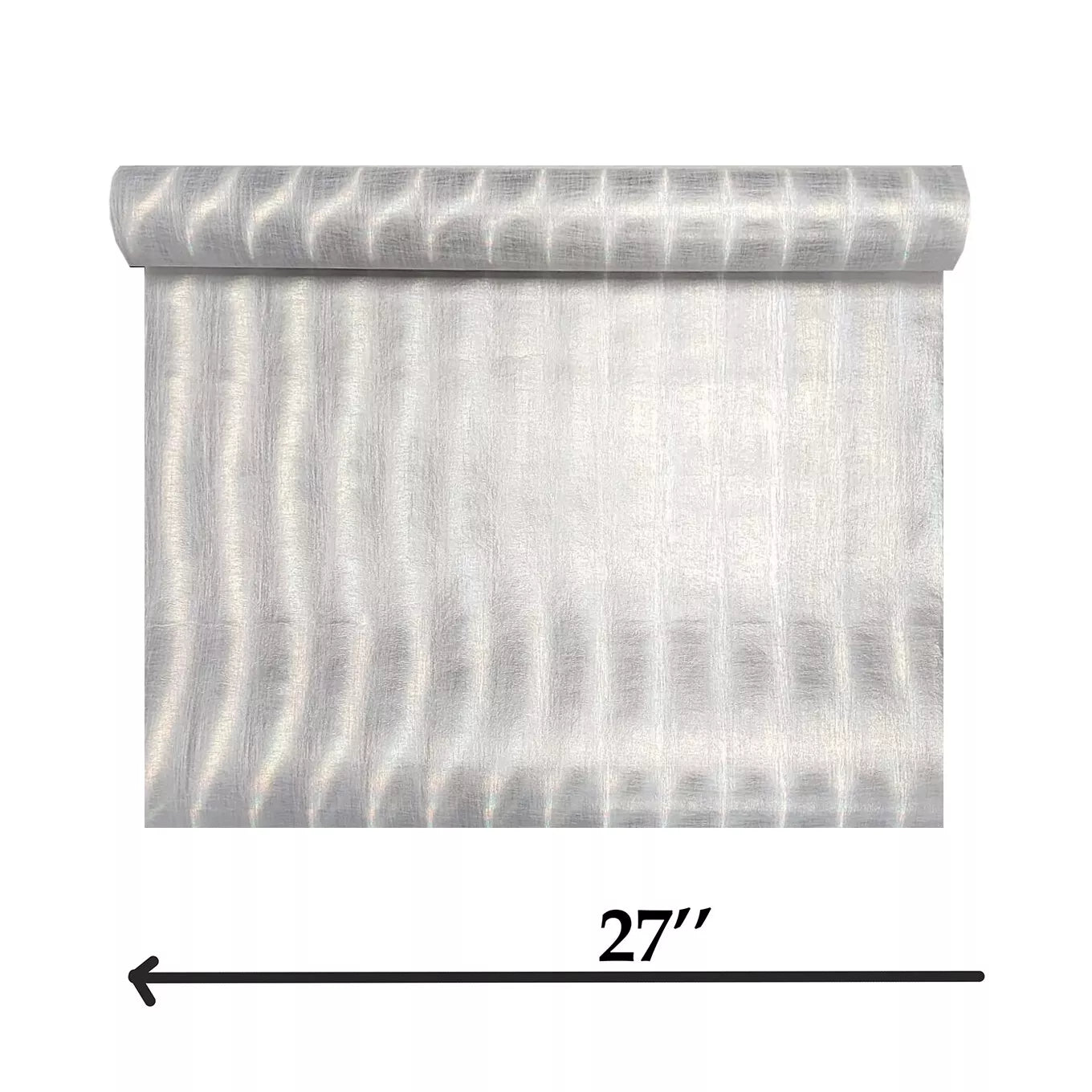 Reflective Translucent Ombre Striped Silver Metallic FL6621