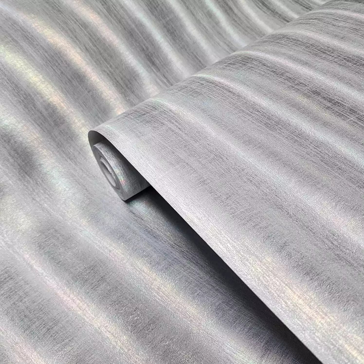 Reflective Translucent Ombre Striped Silver Metallic FL6621