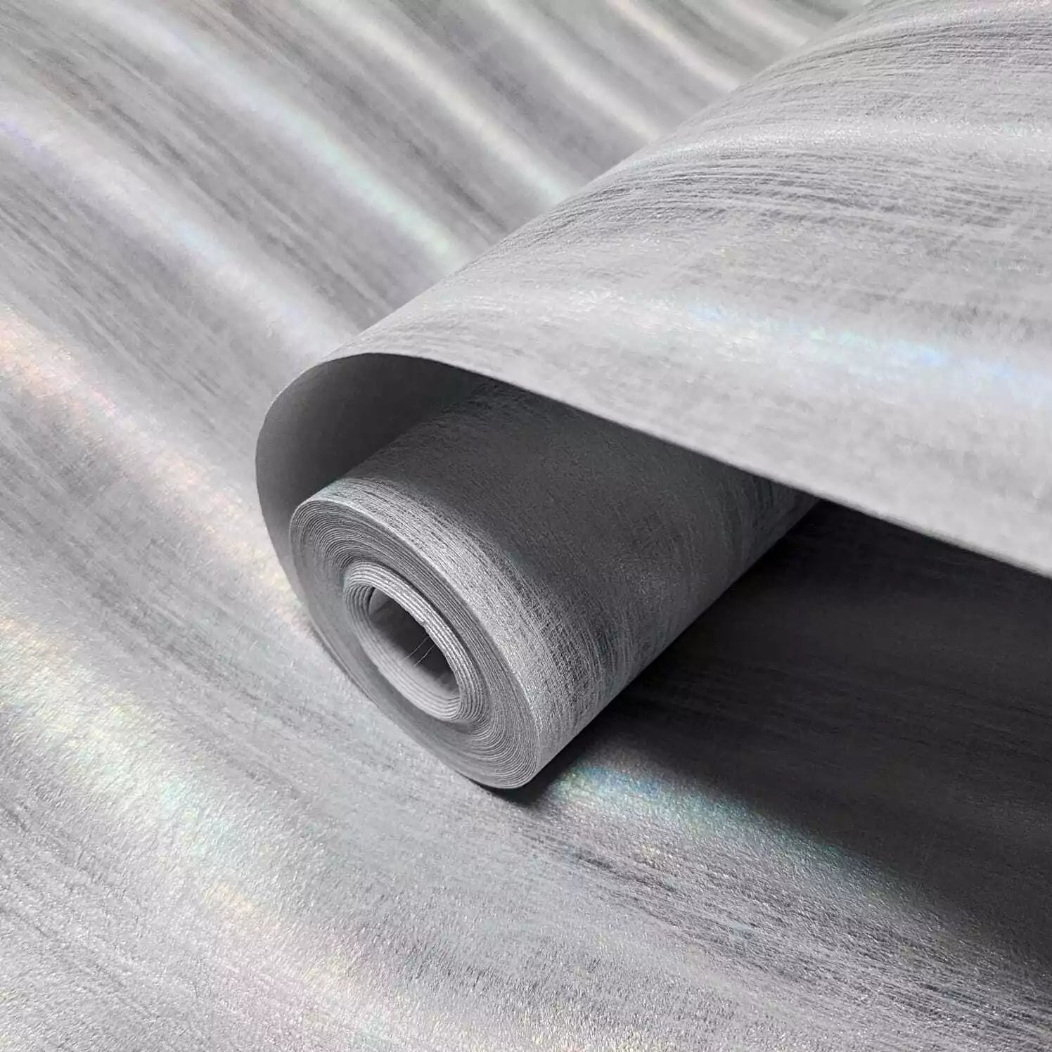 Reflective Translucent Ombre Striped Silver Metallic FL6621