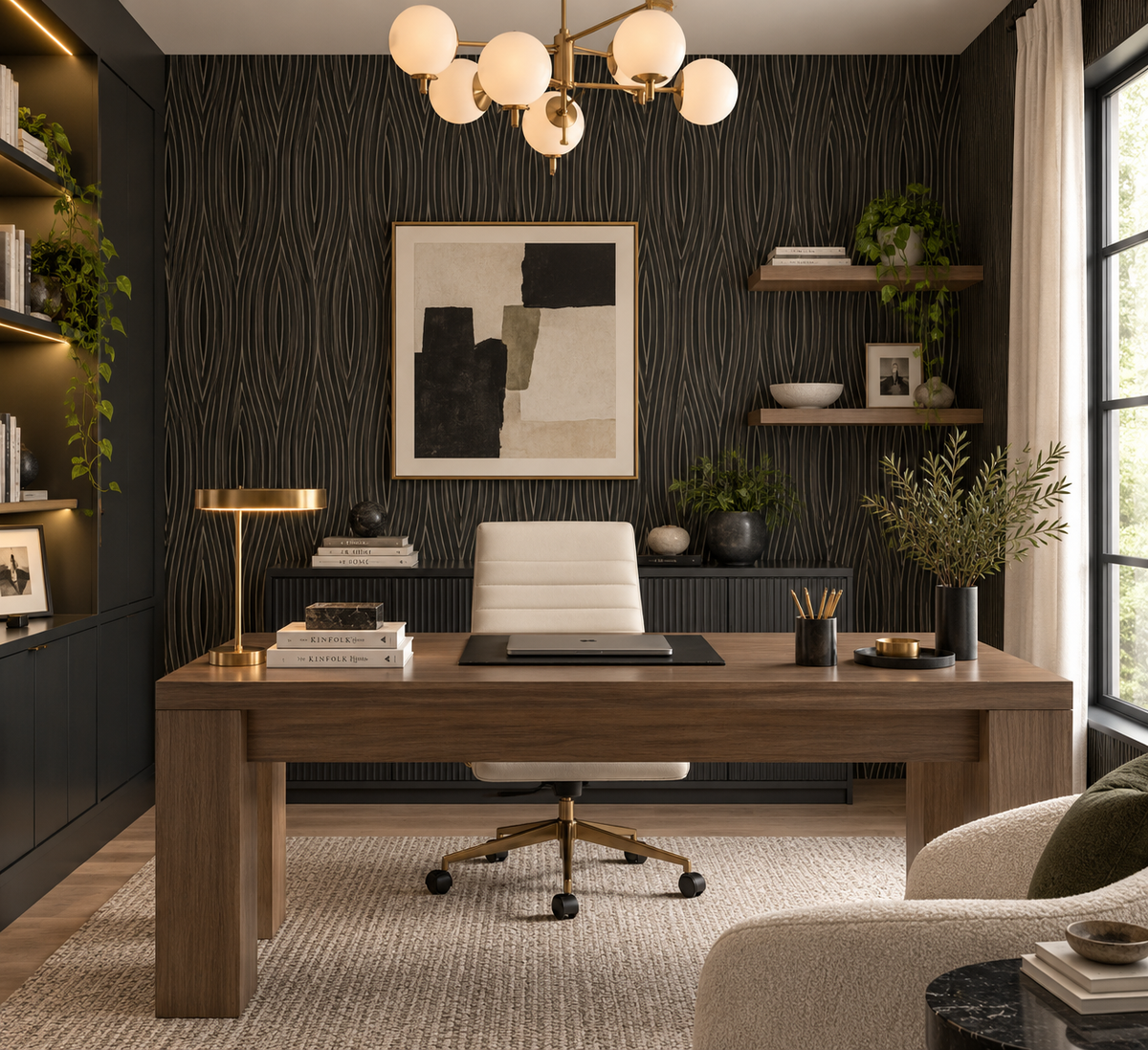 Grayson Brown Geometric Wallpaper SDM10506