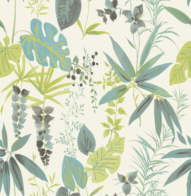 Descano Flower Green Botanical Wallpaper SZ004015/ 2656-004015