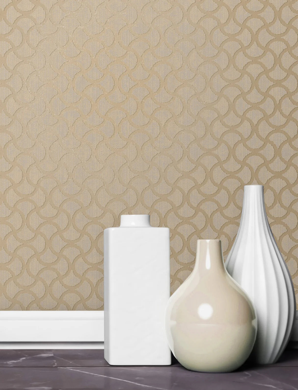 Decorline Scale Bronze Geometric Wallpaper DL23010