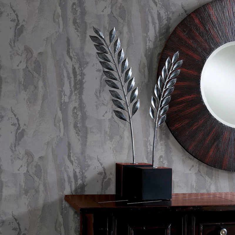 Vapor Silver Stone Wallpaper WL10406