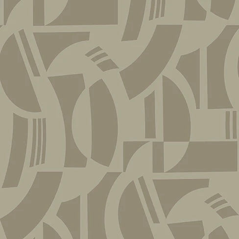 Carter Light Brown Geometric Flock Wallpaper  4034-87383