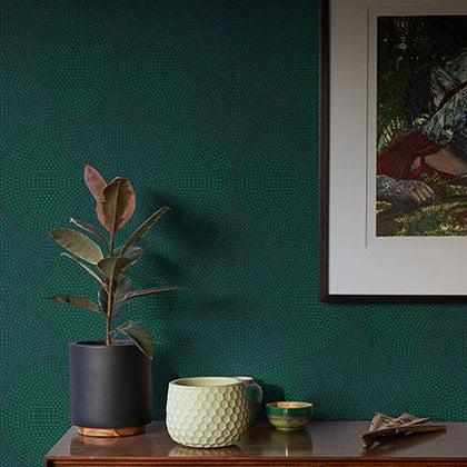 Advantage Bel Air Teal Fan Wallpaper 4044-38027