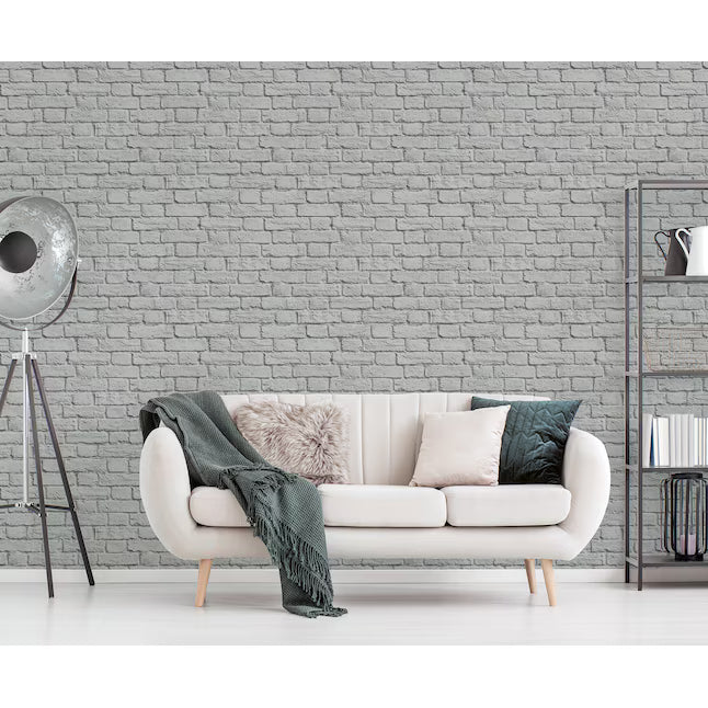 Cologne Grey Painted Brick Wallpaper UW24764