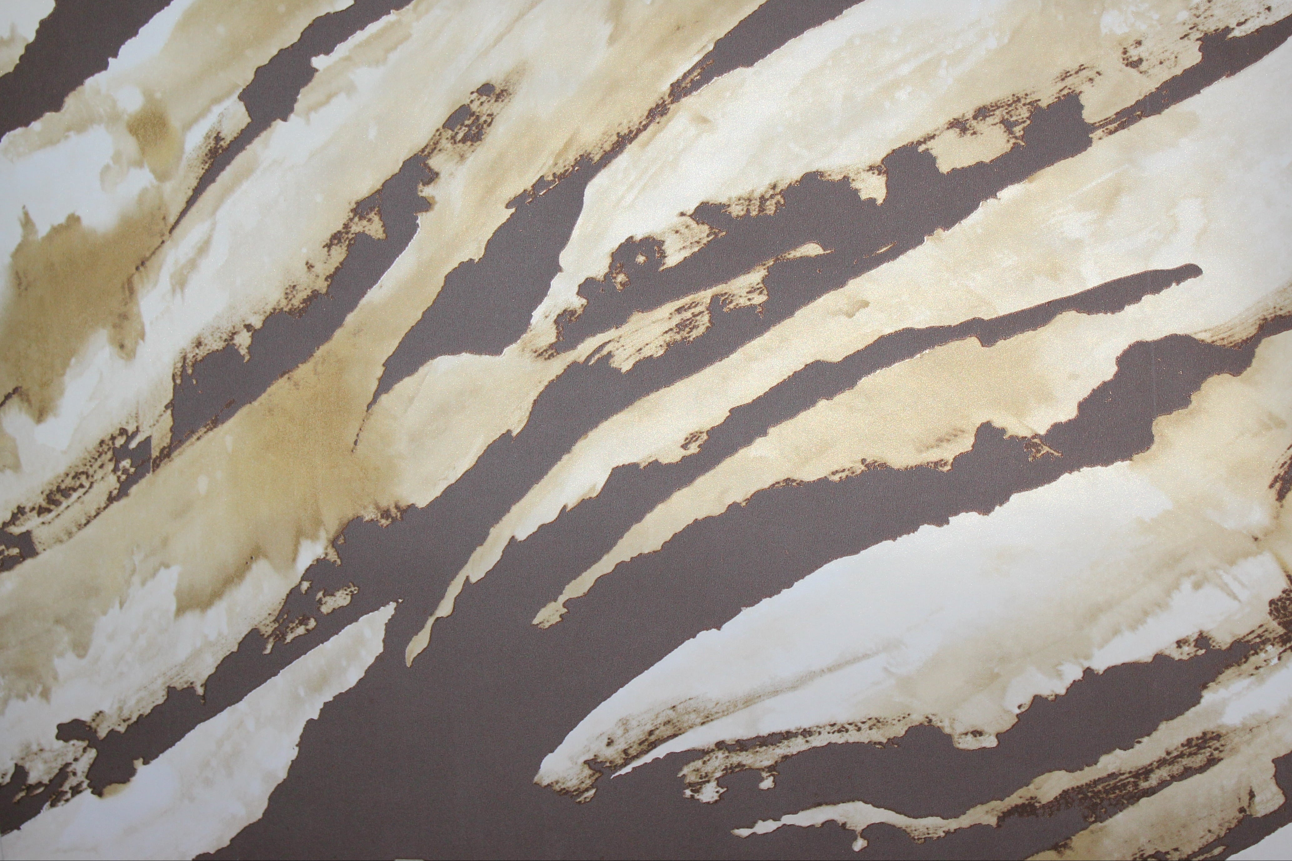 Brown and Tan Modern Tiger Stripe Wallpaper LW41007