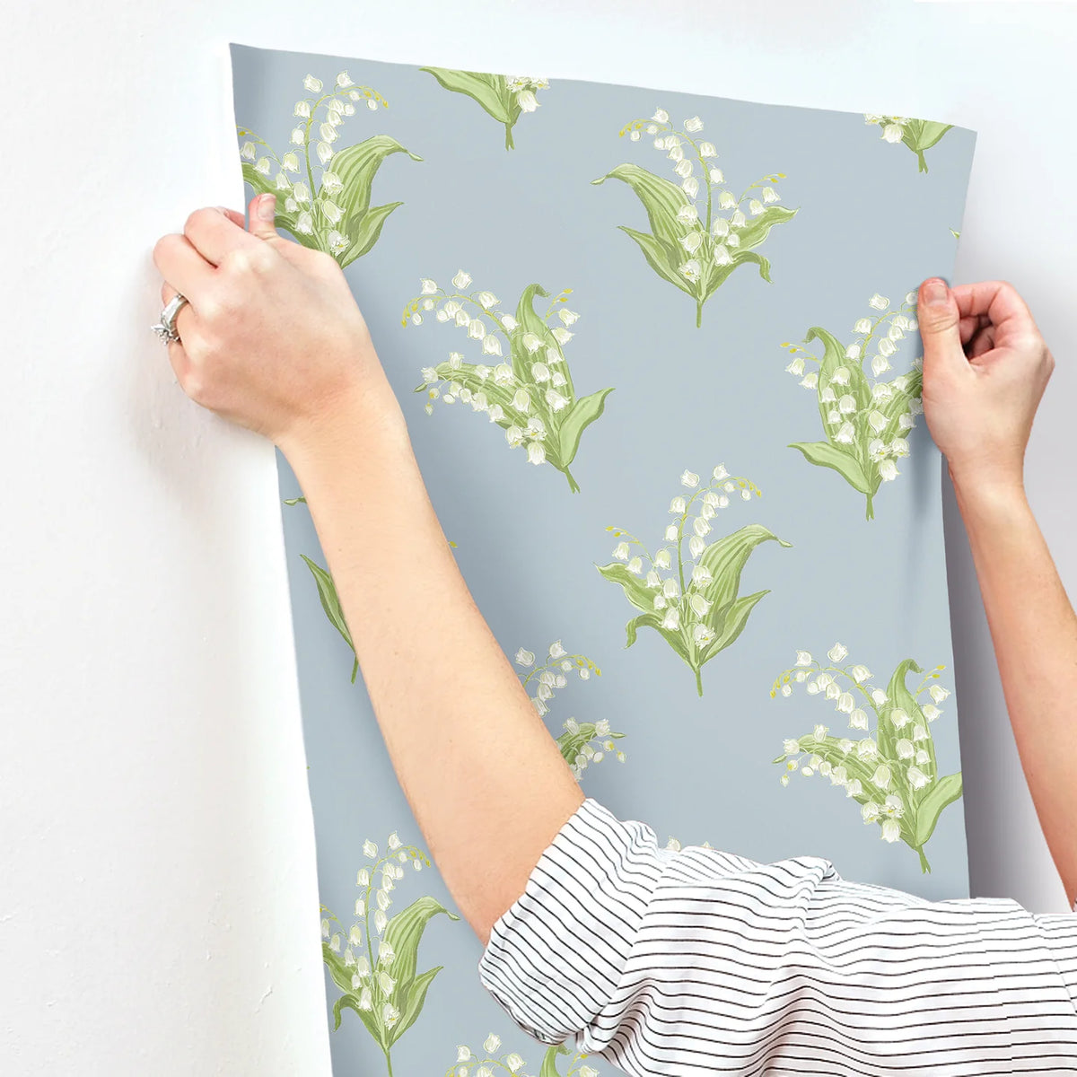 Farmington Lily of the Valley Wallpaper AST4339