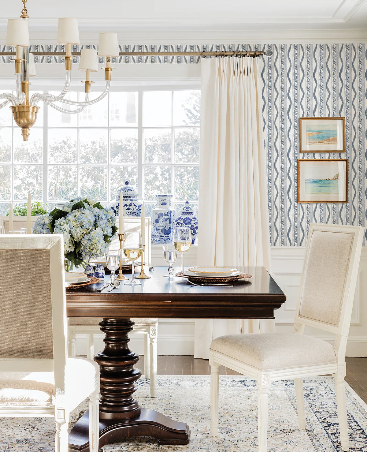 Rhys Ikat Stripe Wallpaper AST4349