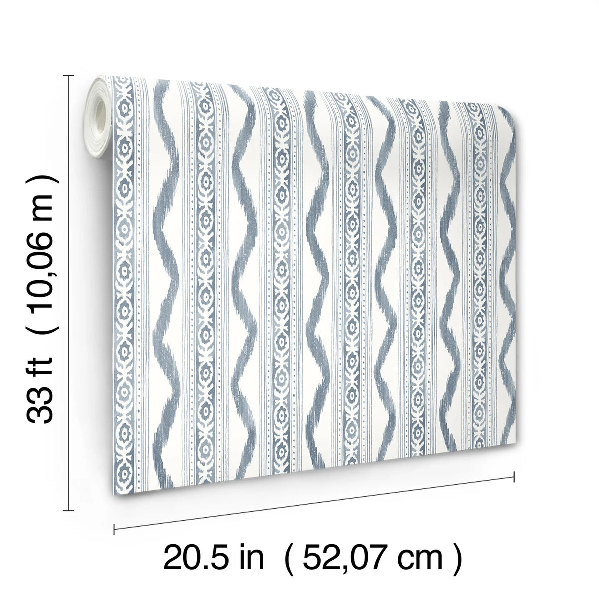 Rhys Ikat Stripe Wallpaper AST4349