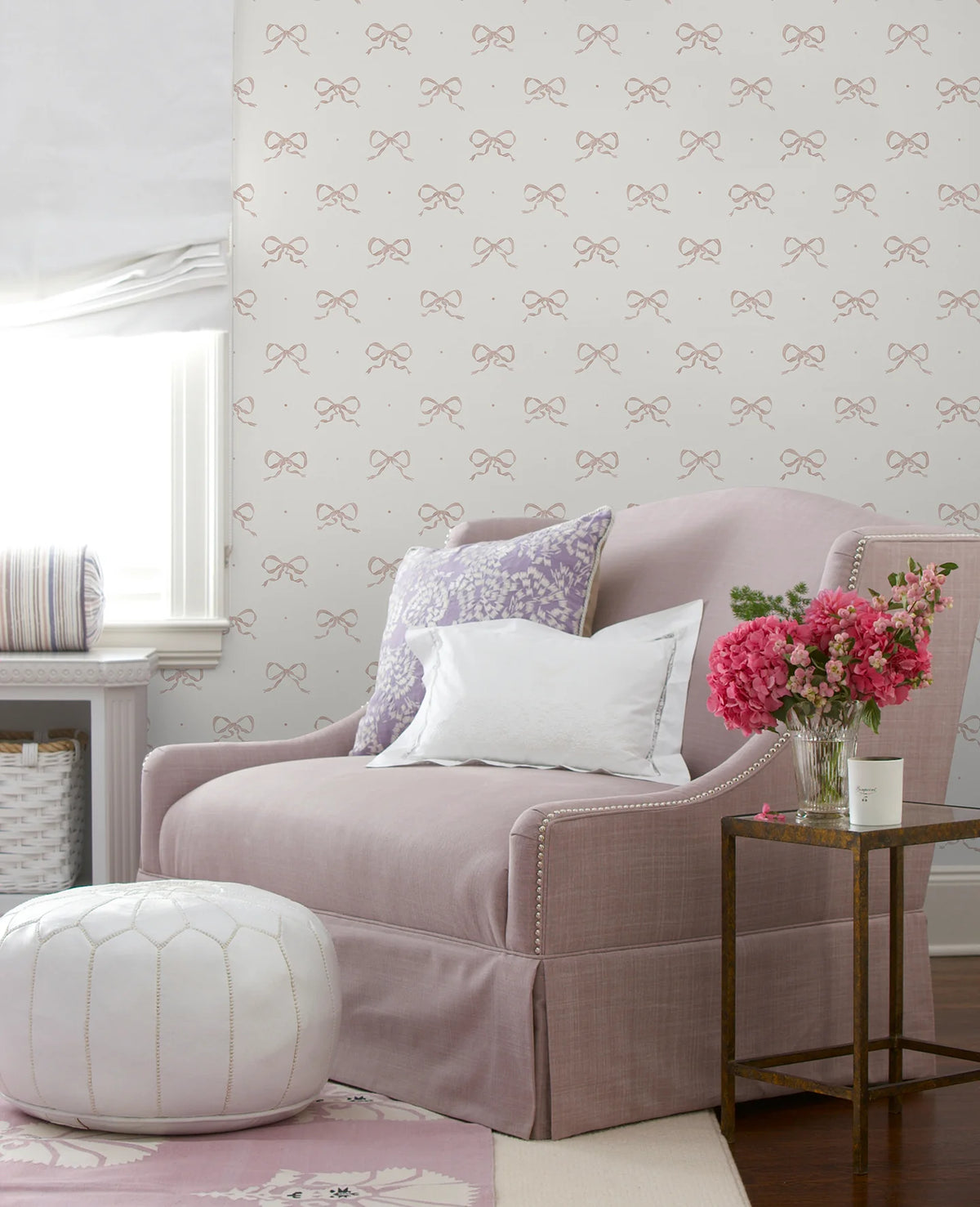 Emma Large Bow Wallpaper AST4354