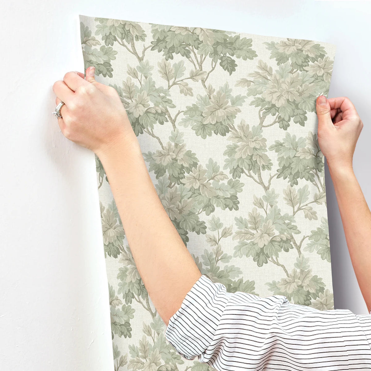 Oakcliff Leaf Trail Wallpaper AST6355