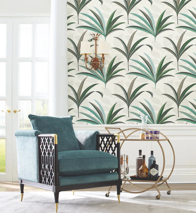 Antonina Vella's El Morocco Palm White Wallpaper CA1553