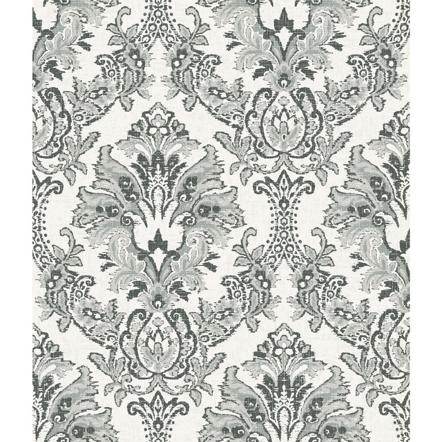 York  Bold Brocade Black Wallpaper CL2503