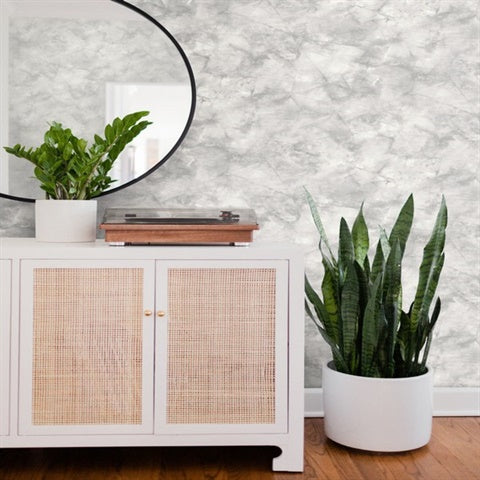 Blue & Grey Pressed Petioles Wallpaper CL2567
