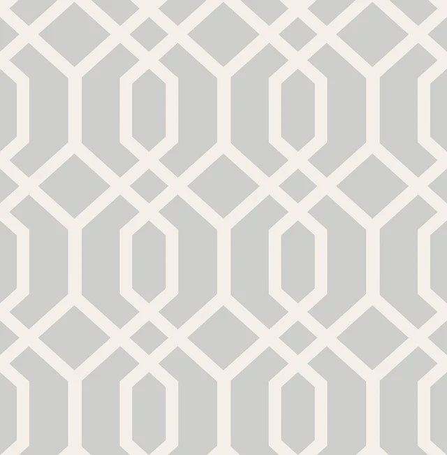 Brewster Trellis Grey Montauk Wallpaper FD23271