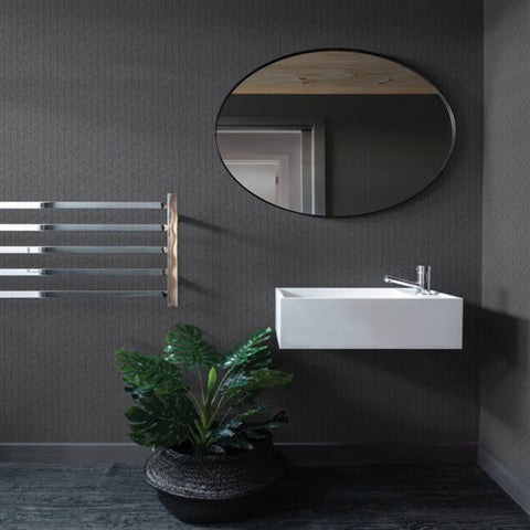 Dark Grey Woven Texture Wallpaper, HC7584