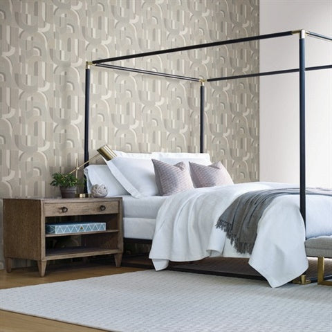 Gray Sculpture Garden Cork Wallpaper HC7597